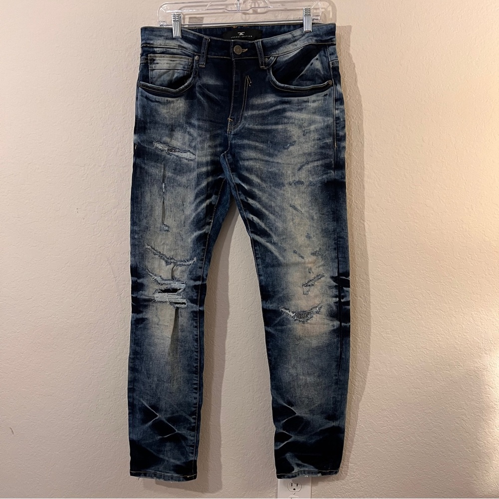 Jordan Craig Legacy Aaron Distressed Jeans 30x32 Hurricane Wash